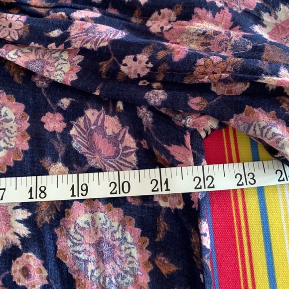 Lucky Brand Boho Floral Top Blouse Sz M - Picture 9 of 12